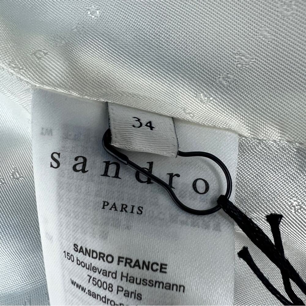 SANDRO Paris | NEW $490 Baby Sky Blue Ciel Blazer Quiet Luxury Workwear 34 - Picture 9 of 16